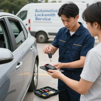 Automotive locksmith in West Springfield MA providing car lockout and key replacement services